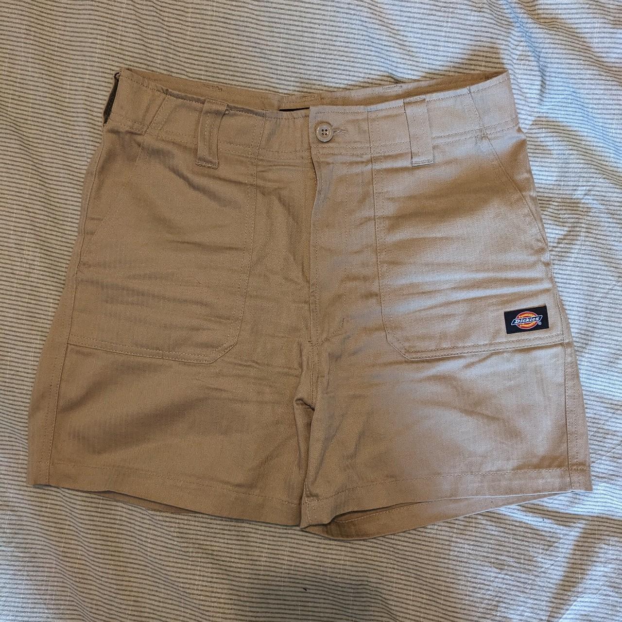 Dickies Women's Tan and Khaki Shorts Depop