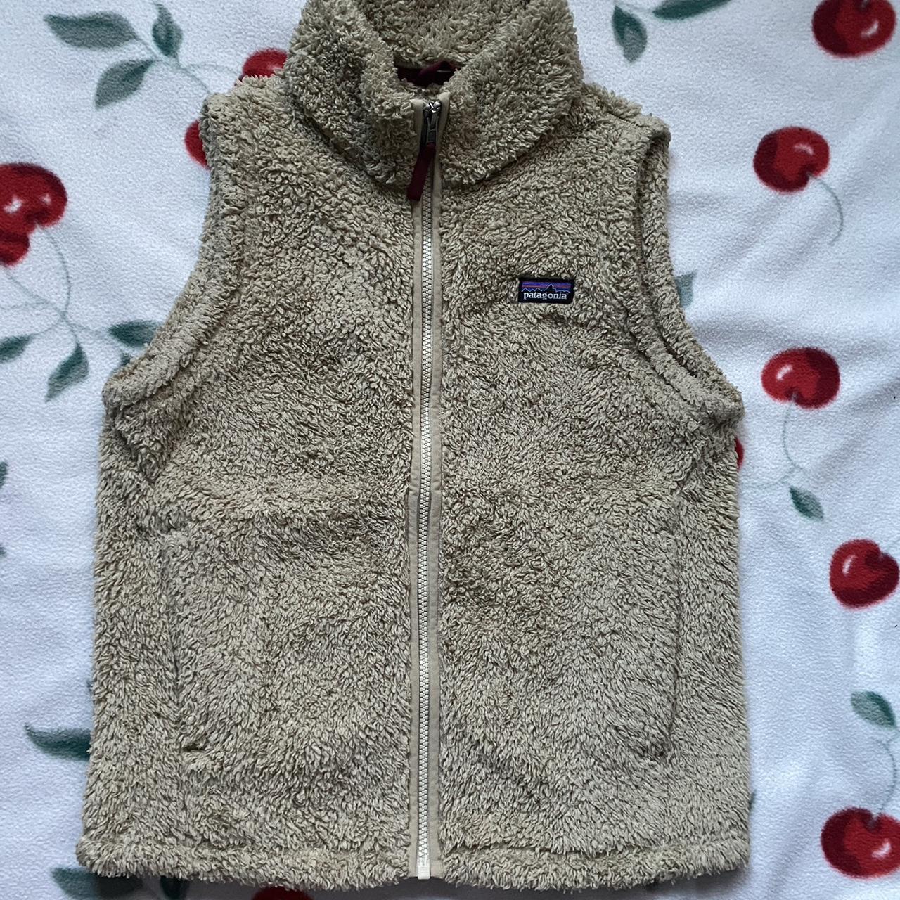 Patagonia brown teddy Sherpa Los Gatos vest zip up!... - Depop