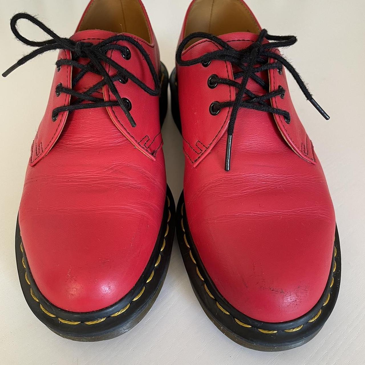 Bright red doc on sale martens