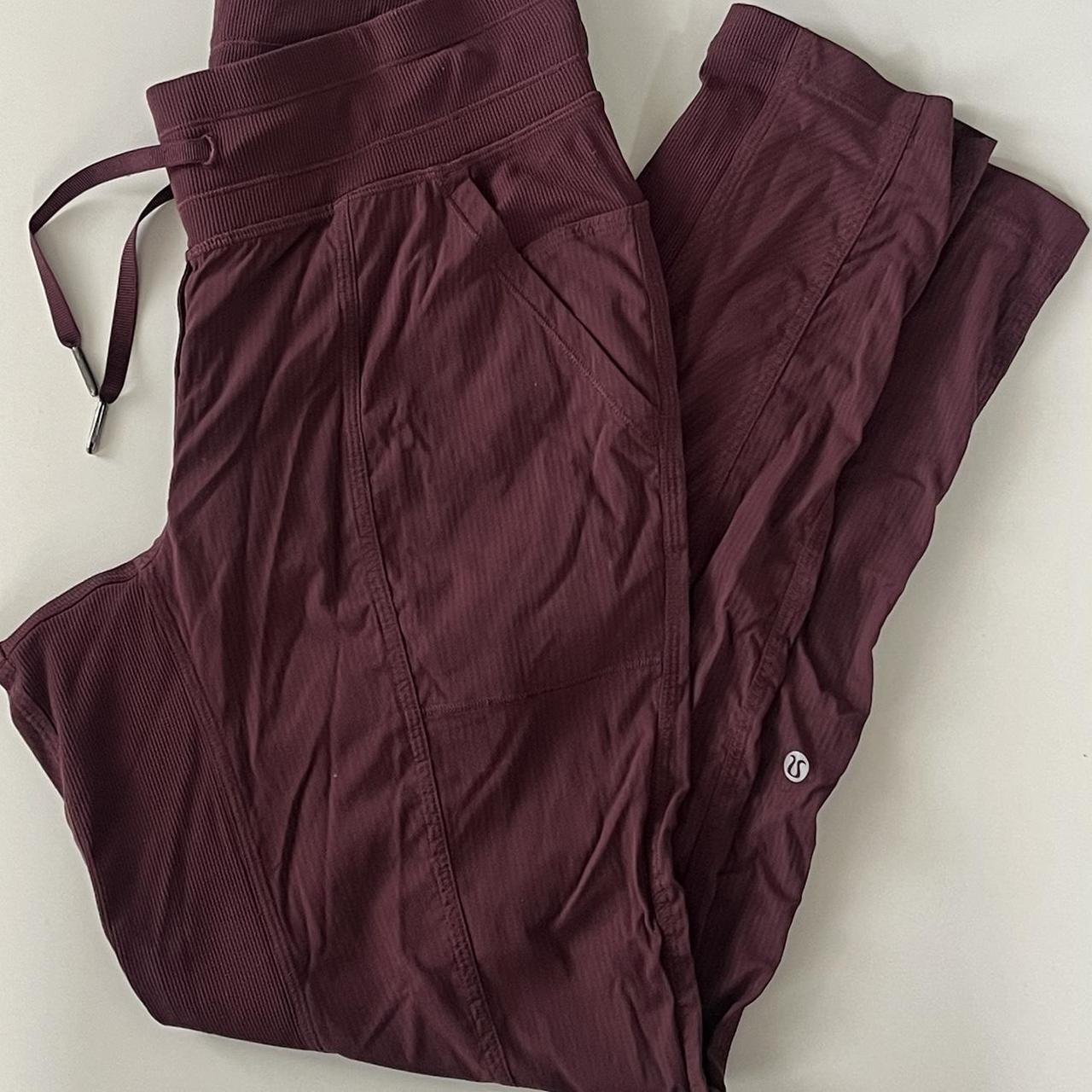 Lululemon Dance Studio Pants. Size 6 Burgundy... - Depop