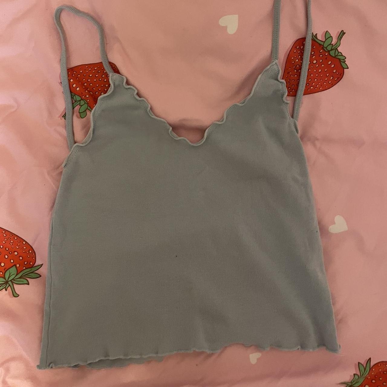 really sweet baby blue brandy melville lettuce jem... Depop