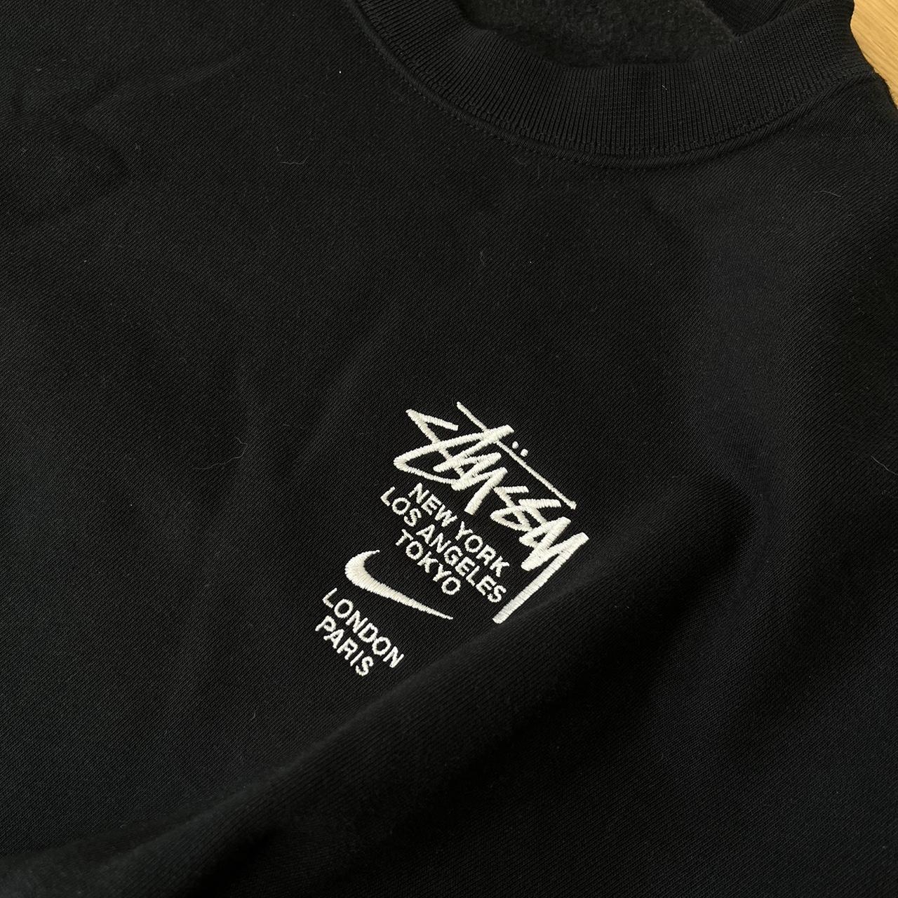 Nike Stüssy jumper in black. Size XXL. Condition is... - Depop