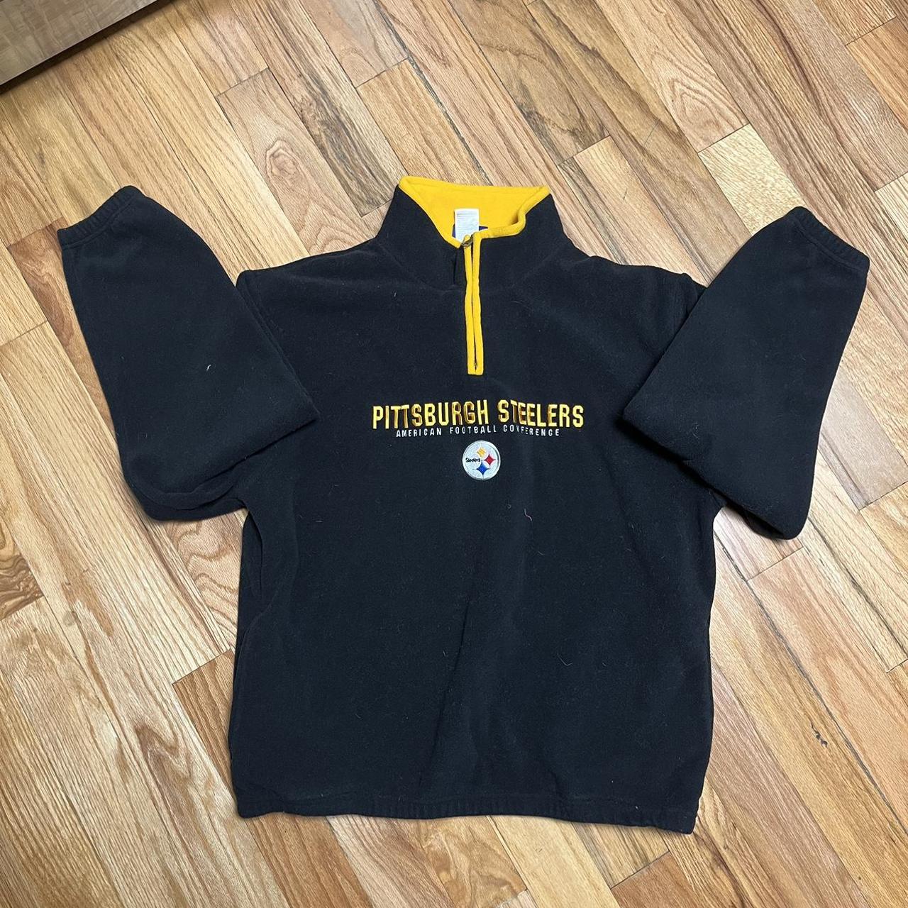 Y2K Reebok Pittsburgh Steelers 1/4 zip - Depop