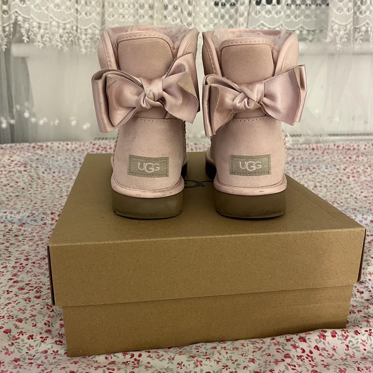 Baby Pink UGGS With Satin Bows Depop   P0 