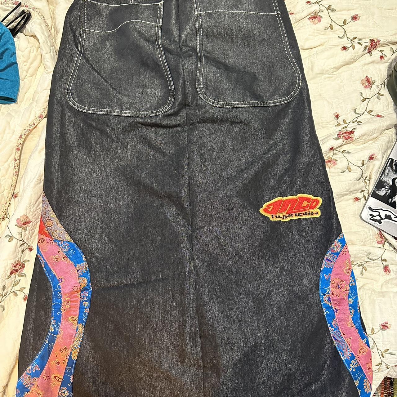 Awesome RARE JNCO Solid State factory Hypnotix Jeans Size 7 (28.5