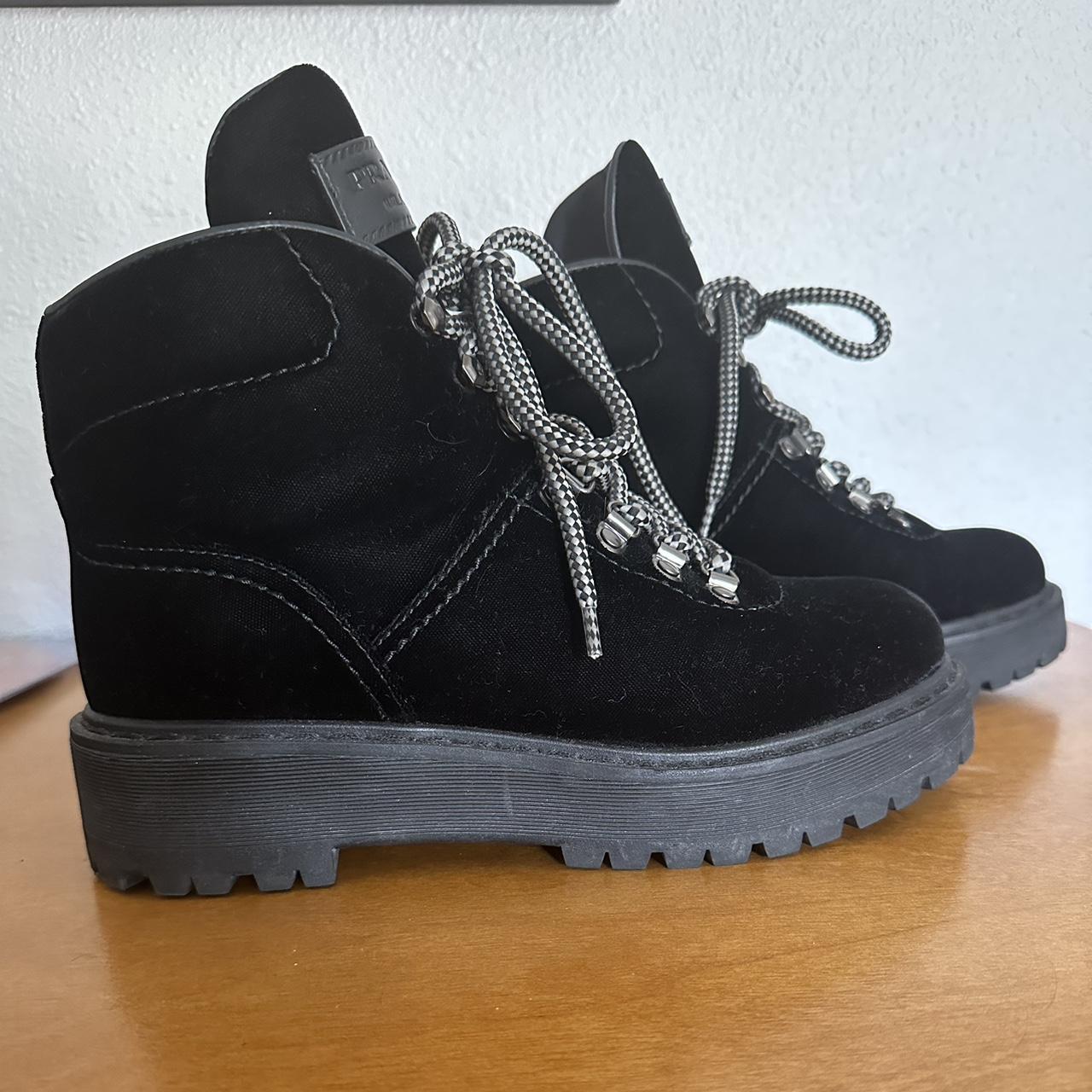 Prada velvet combat boots best sale