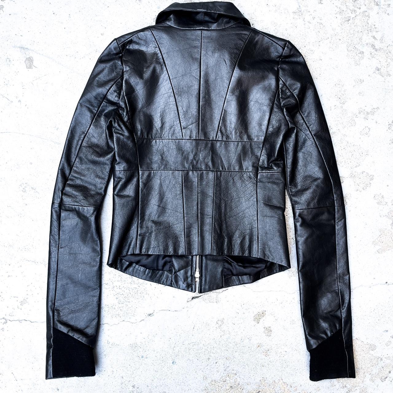 BLACK EKAM LEATHER JACKET, Black EKAM leather...