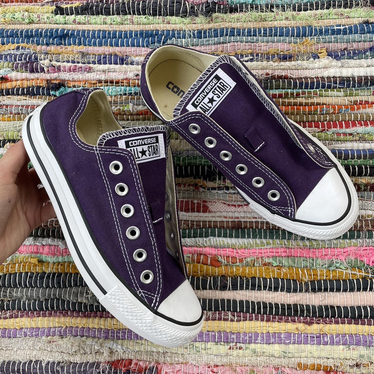 Converse Women's Purple Trainers | Depop