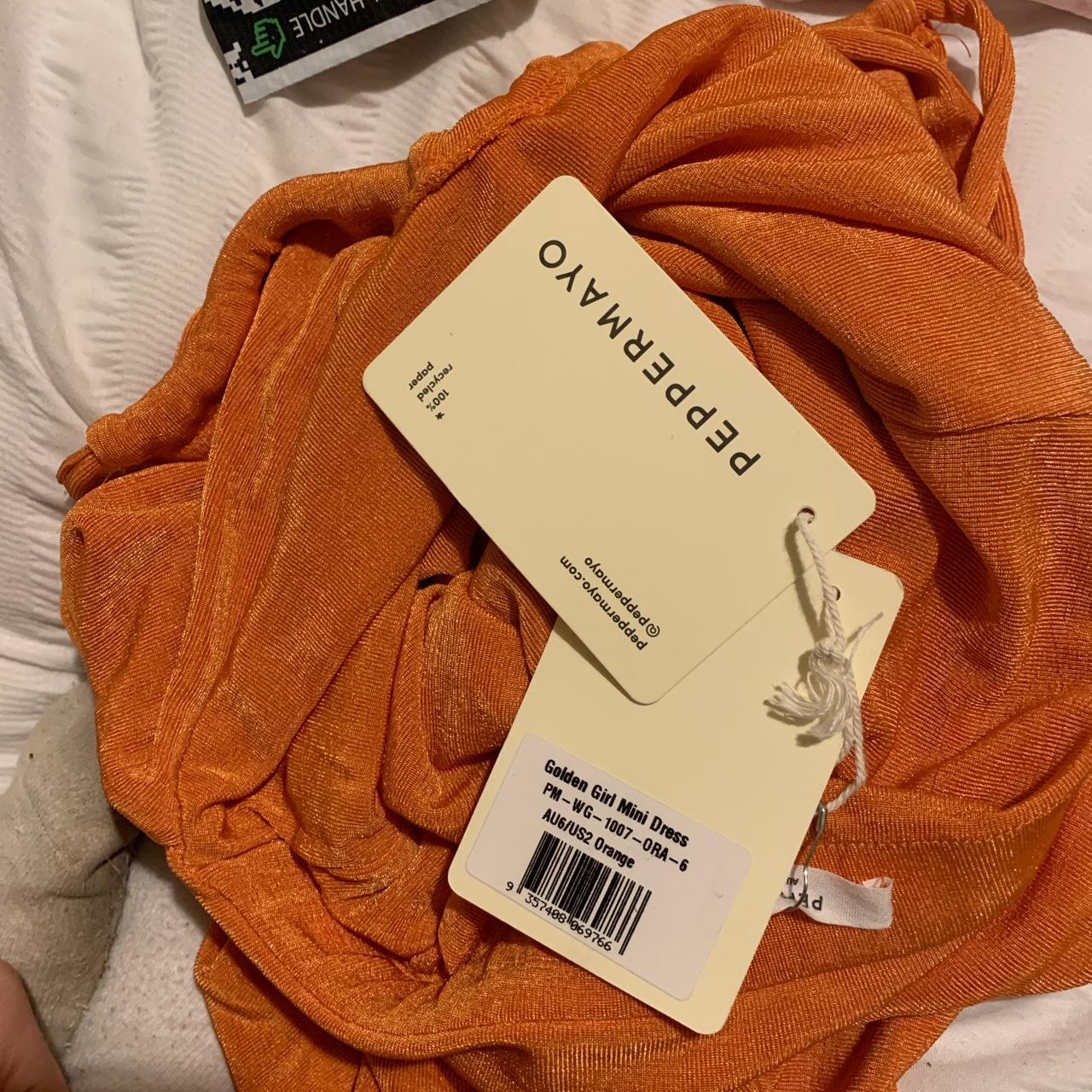 Peppermayo Women's Orange Dress Depop