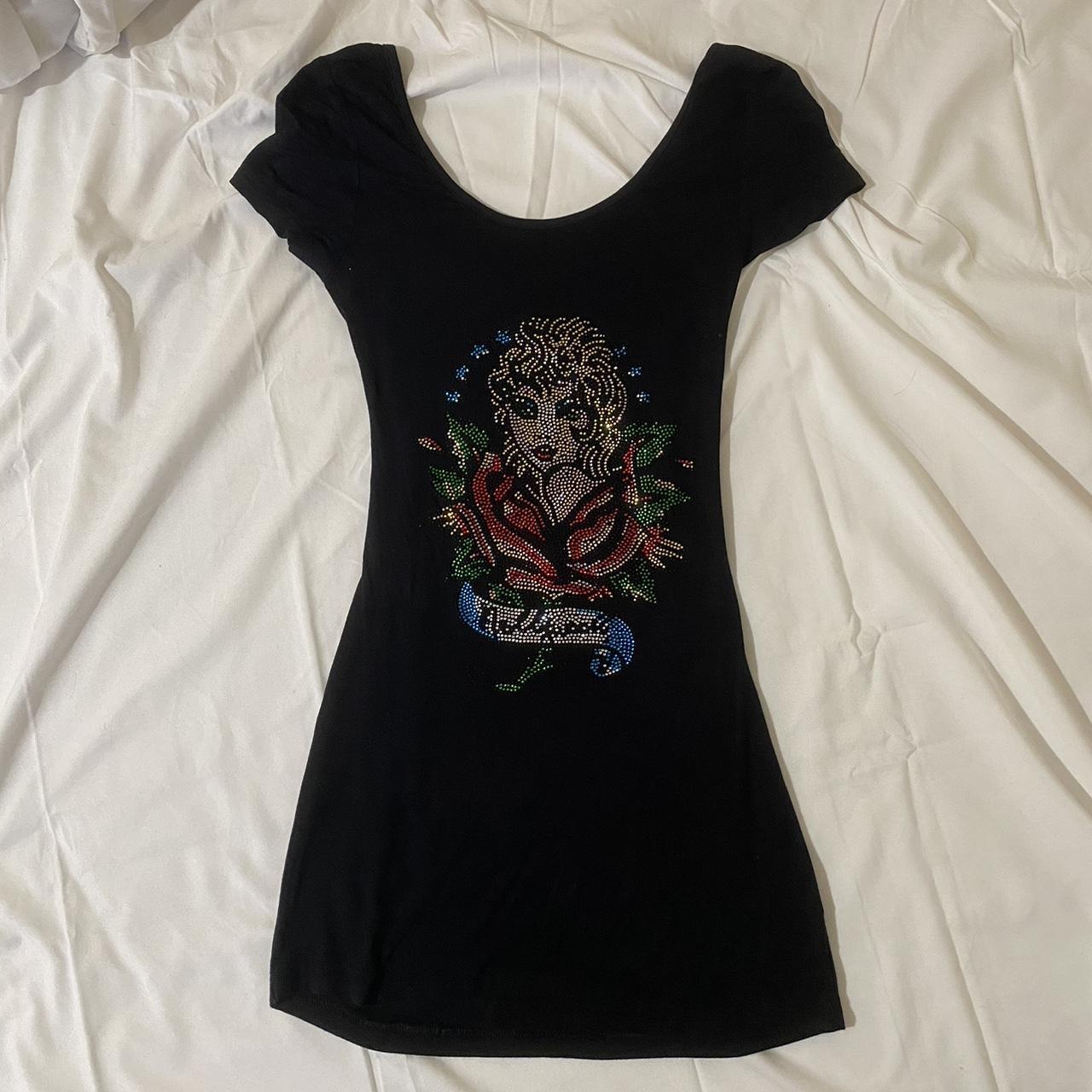 Ed Hardy dress! In perfect condition there’s no size... - Depop
