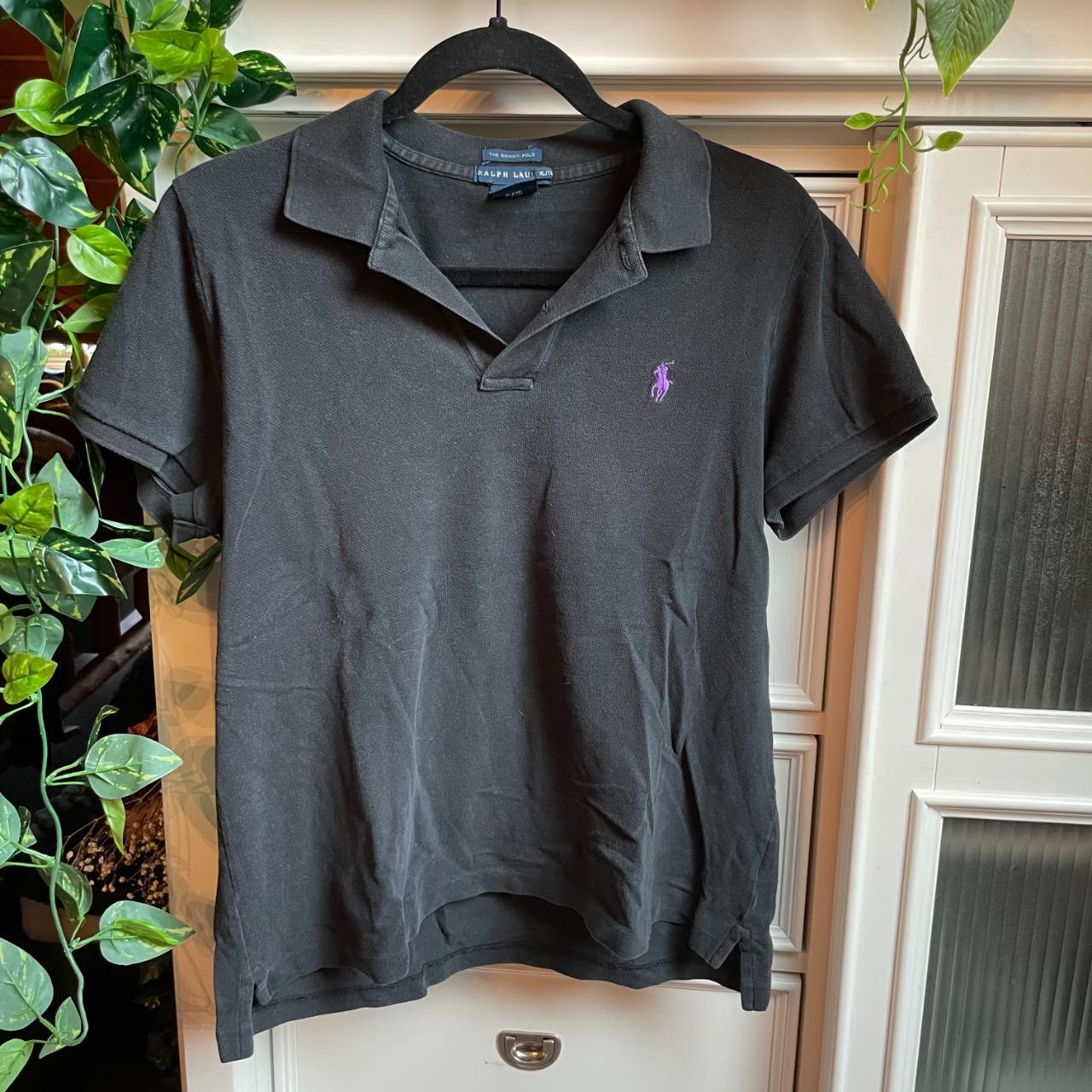 Ralph Lauren Women's Black and Purple Polo-shirts | Depop