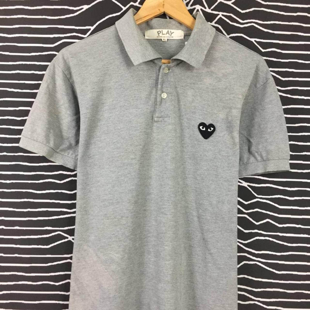 Vtg Play Comme des Garcons Patches Logo Polo Tee /  | Depop