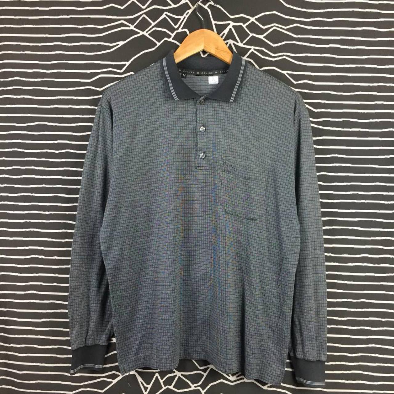 Vtg Celine Paris Made in Italy Longsleeve Polo Tee / | Depop