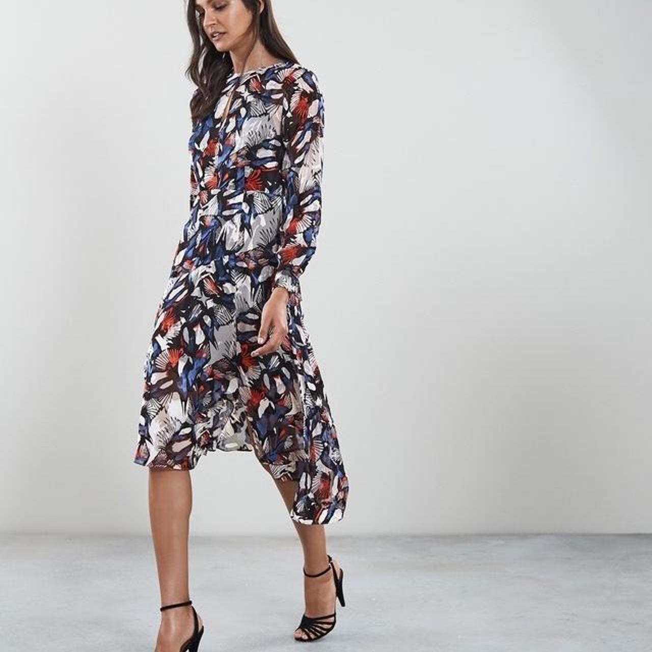 reiss leila burnout dress
