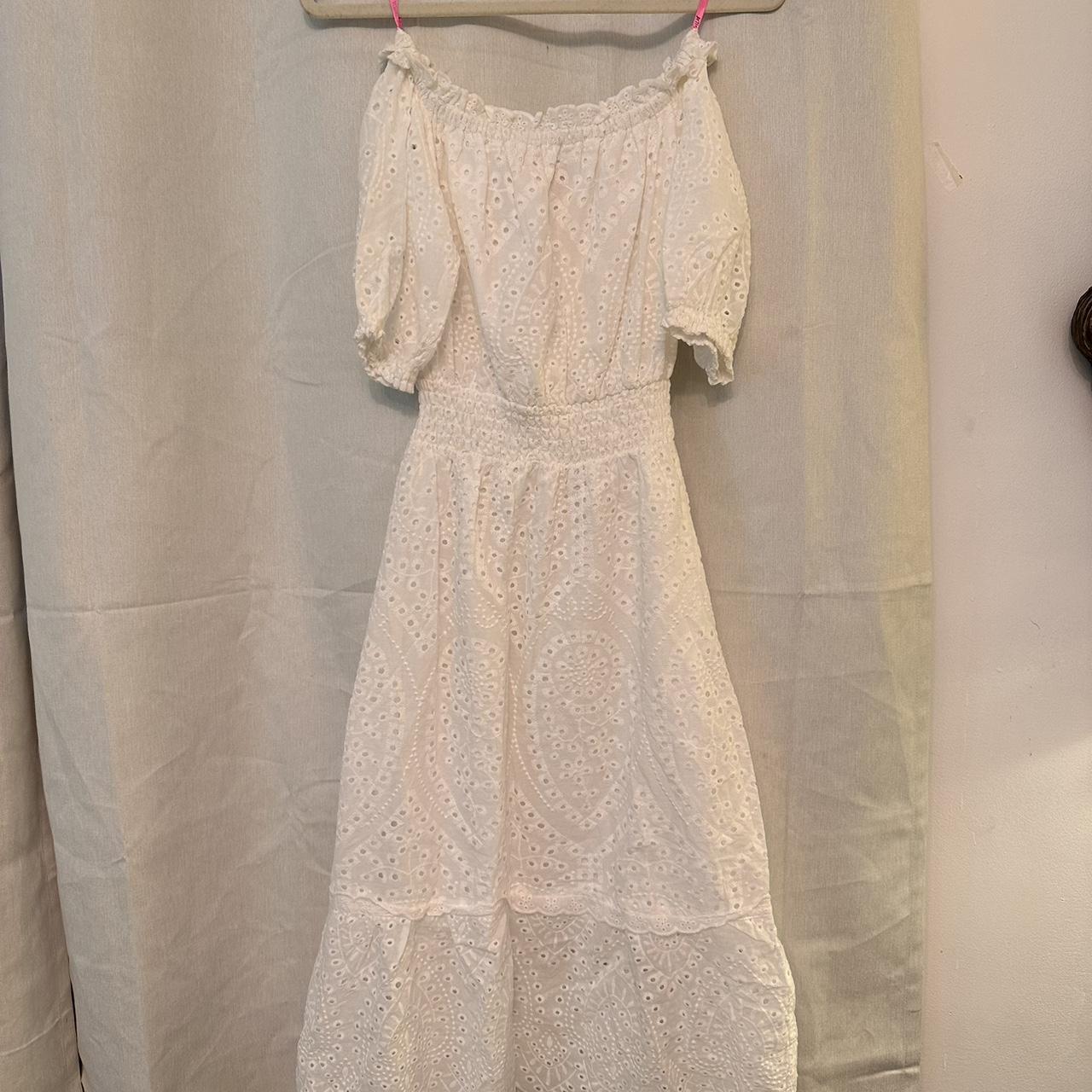 Betsey Johnson Women's White Dress | Depop