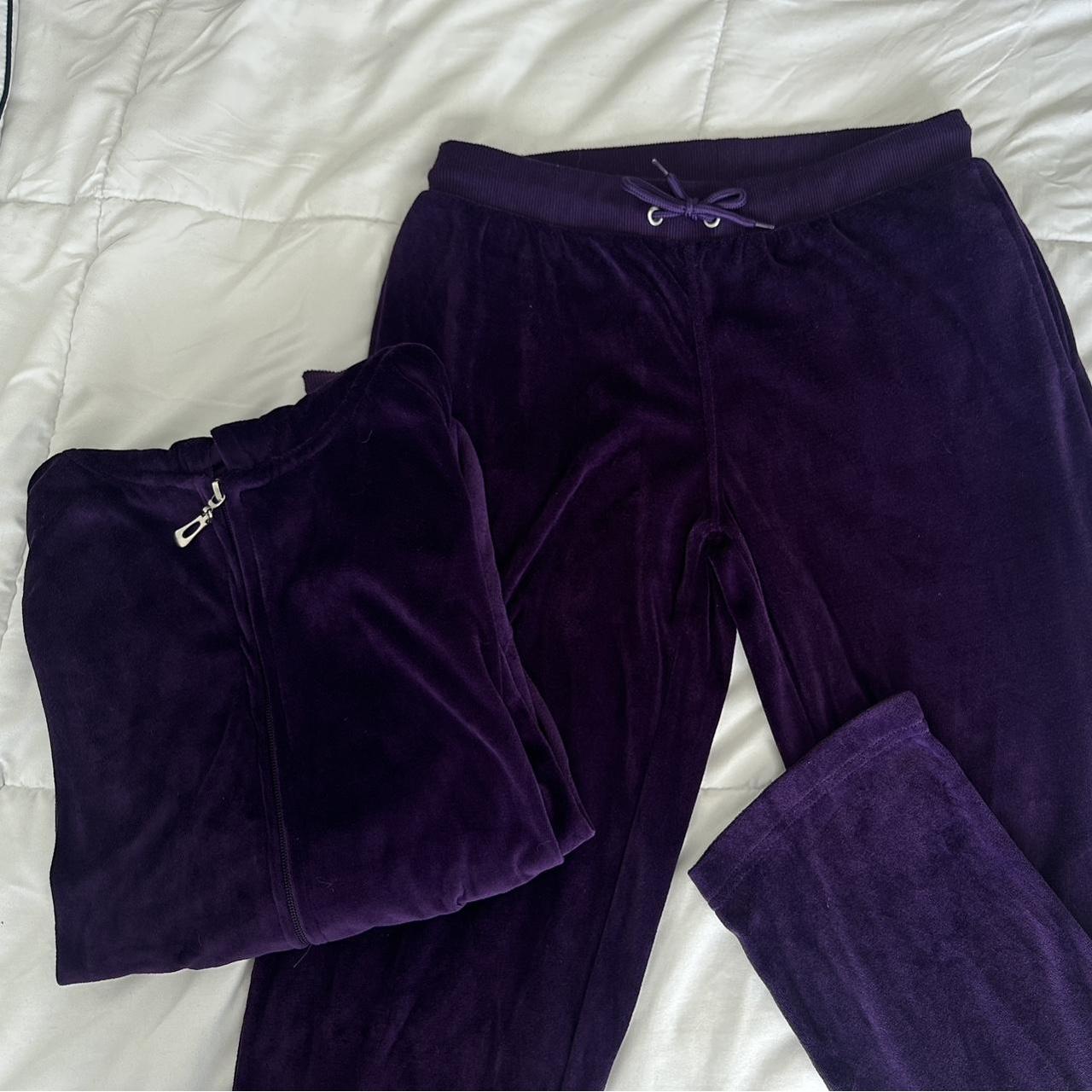 Dark purple track suit set sweater and... Depop