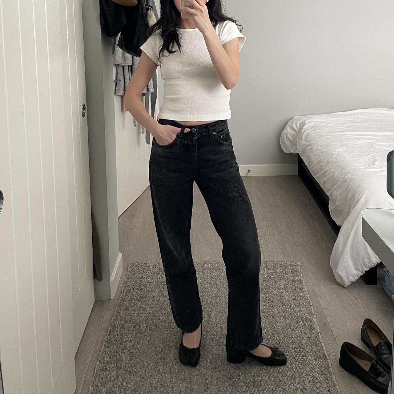 Boyish black straight cheapest jeans