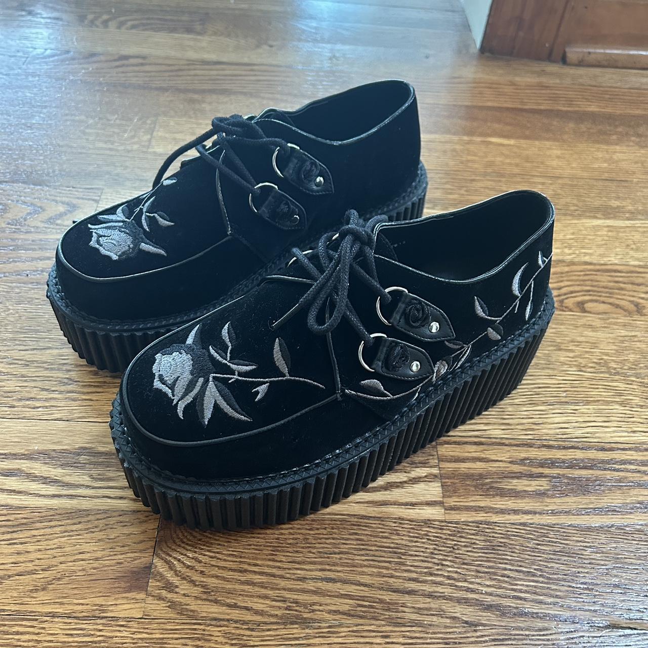 Demonia floral creepers size 10. Fit closer to a... Depop