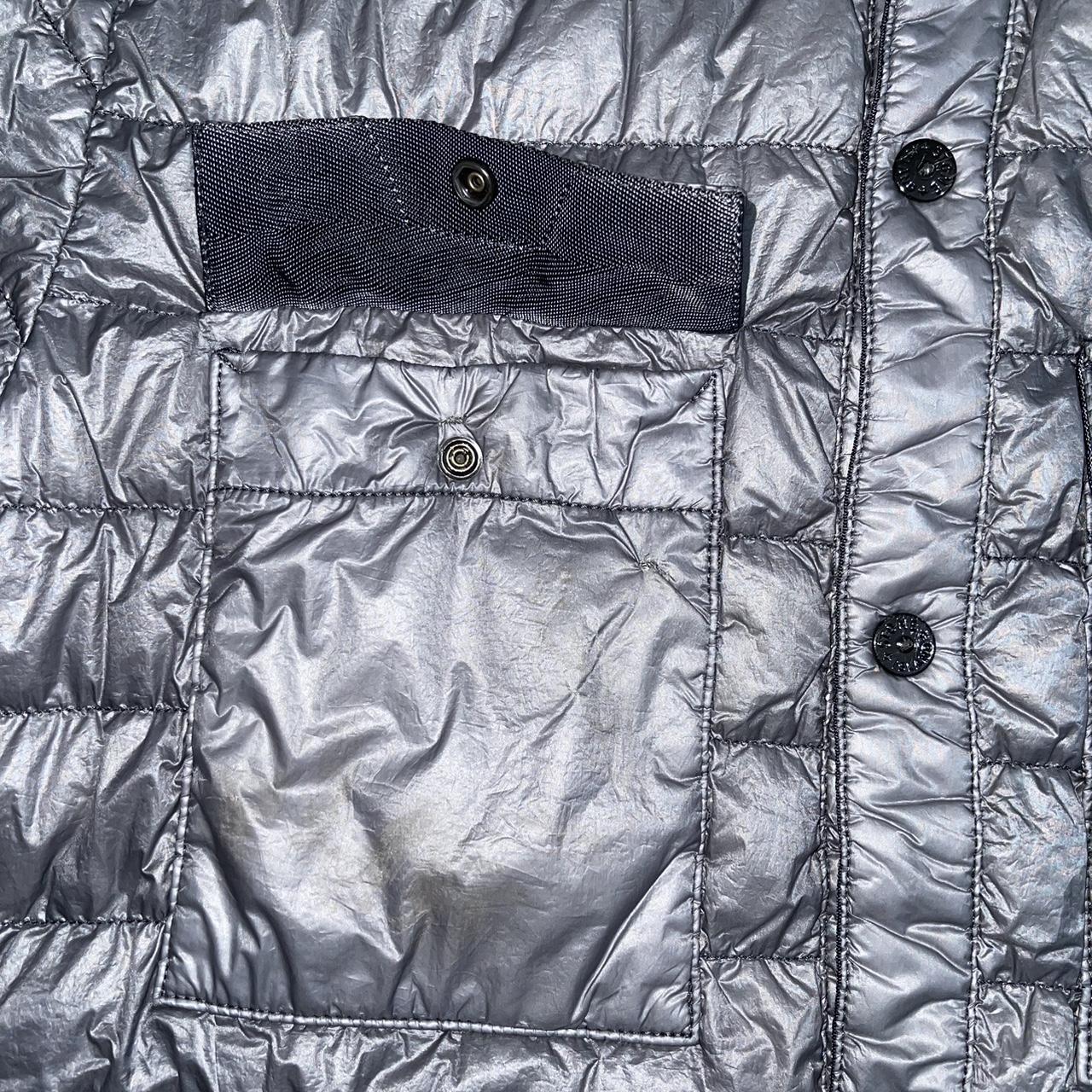 Stone island silver hot sale metallic jacket