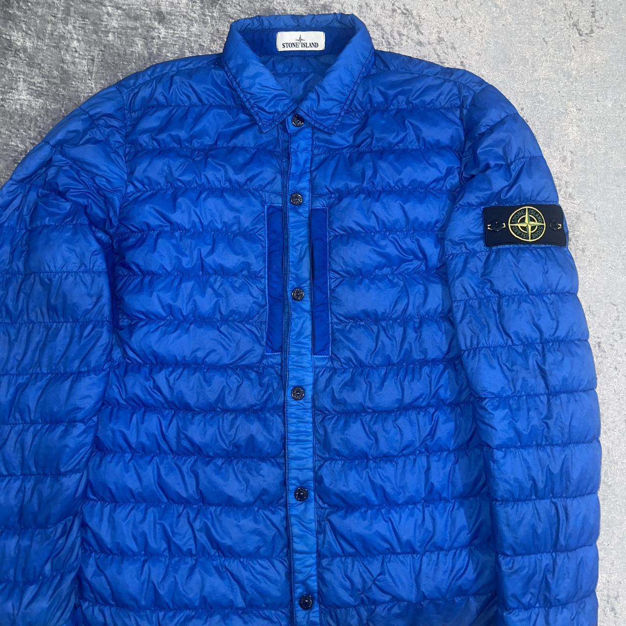 Stone island micro yarn down overshirt online