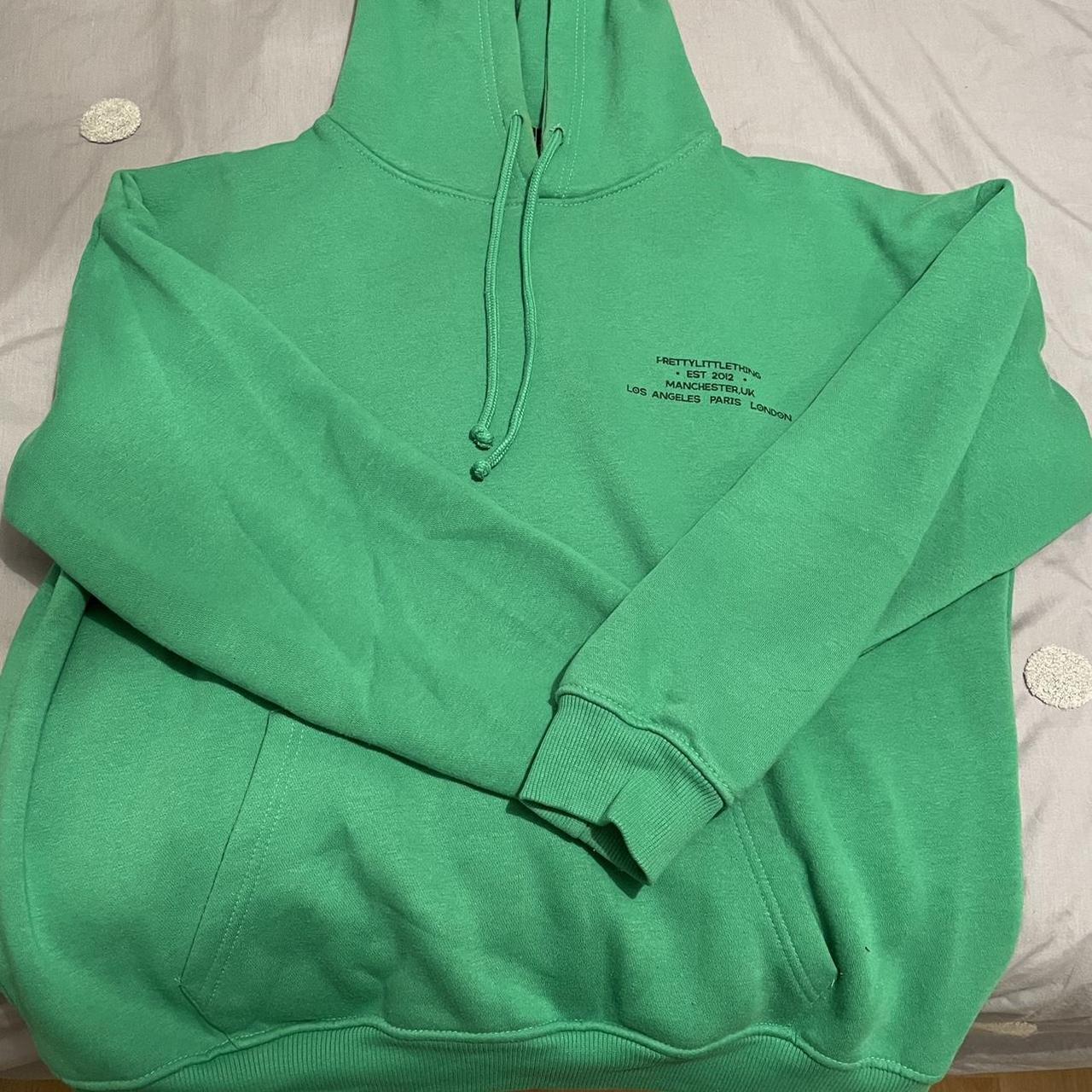 Pretty little thing green hoodie🌿 UK size M would... - Depop