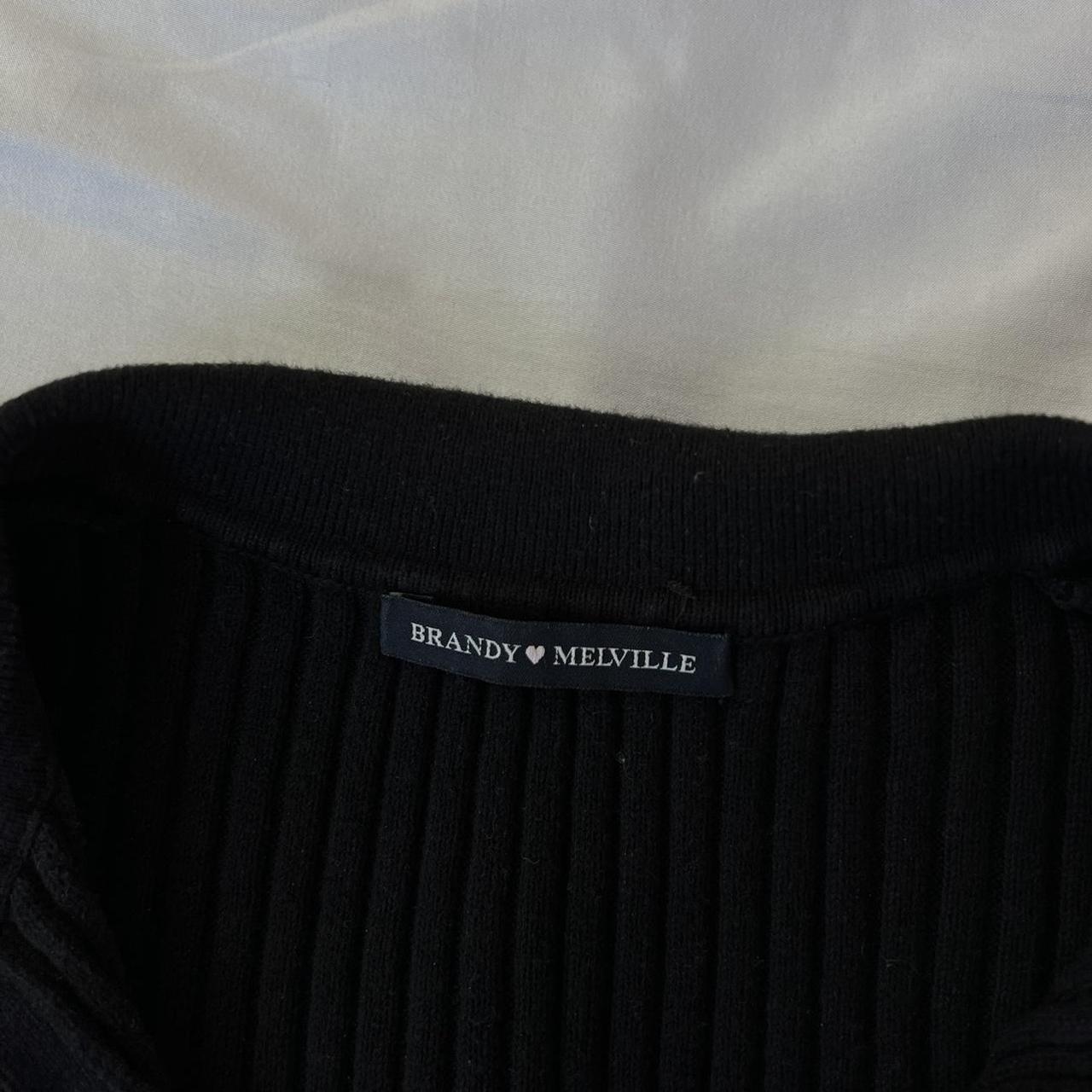 brandy melville black bridget button up collar... - Depop