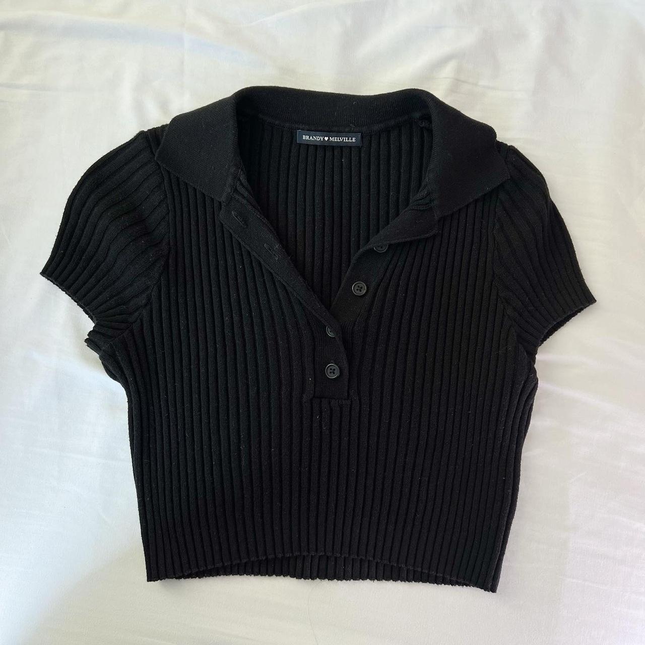 brandy melville black bridget button up collar... Depop