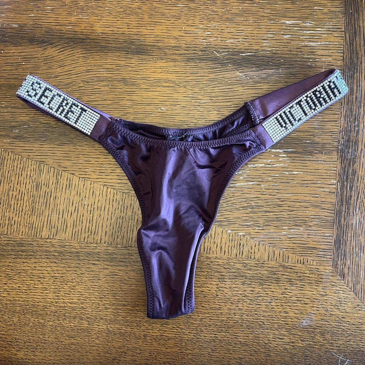 Victoria’s Secret thong with reinstone straps...