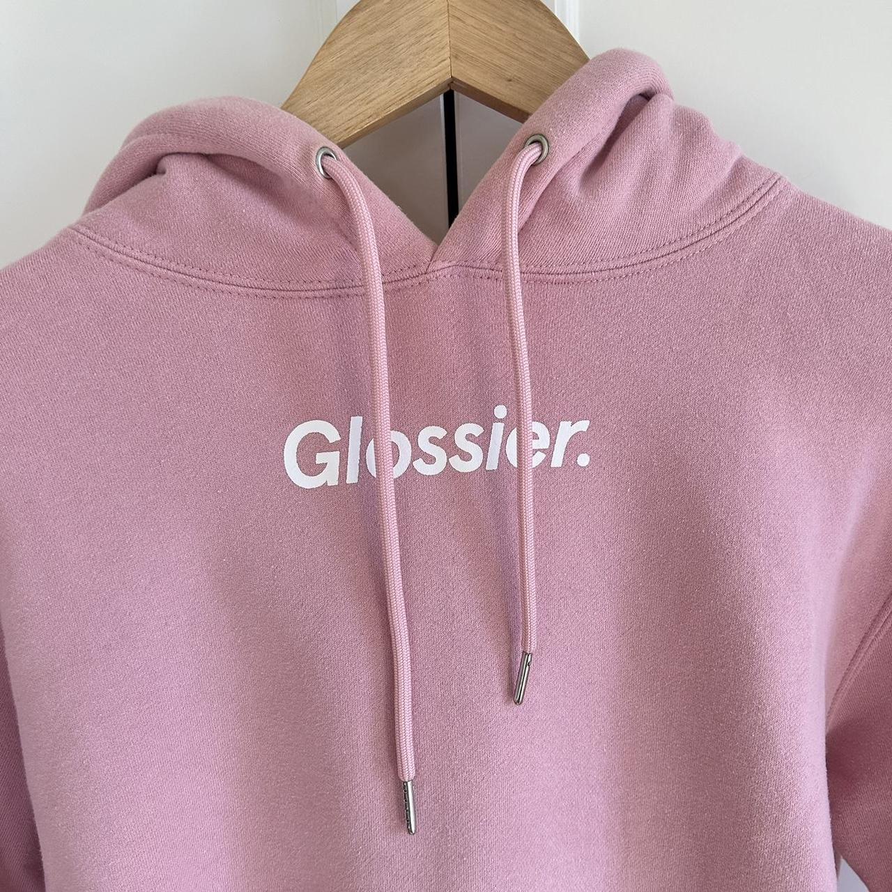 Glossier Women's Pink Sweatshirt | Depop