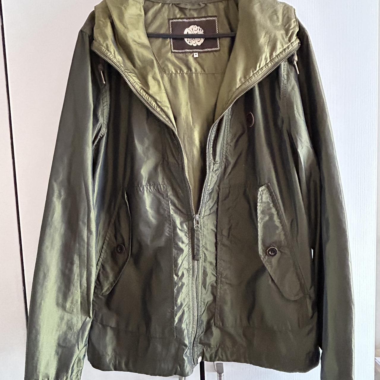 Pretty green jacket in khaki two tone shimmer