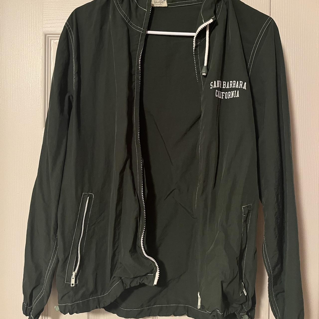 brandy melville dark green rain jacket, brandy