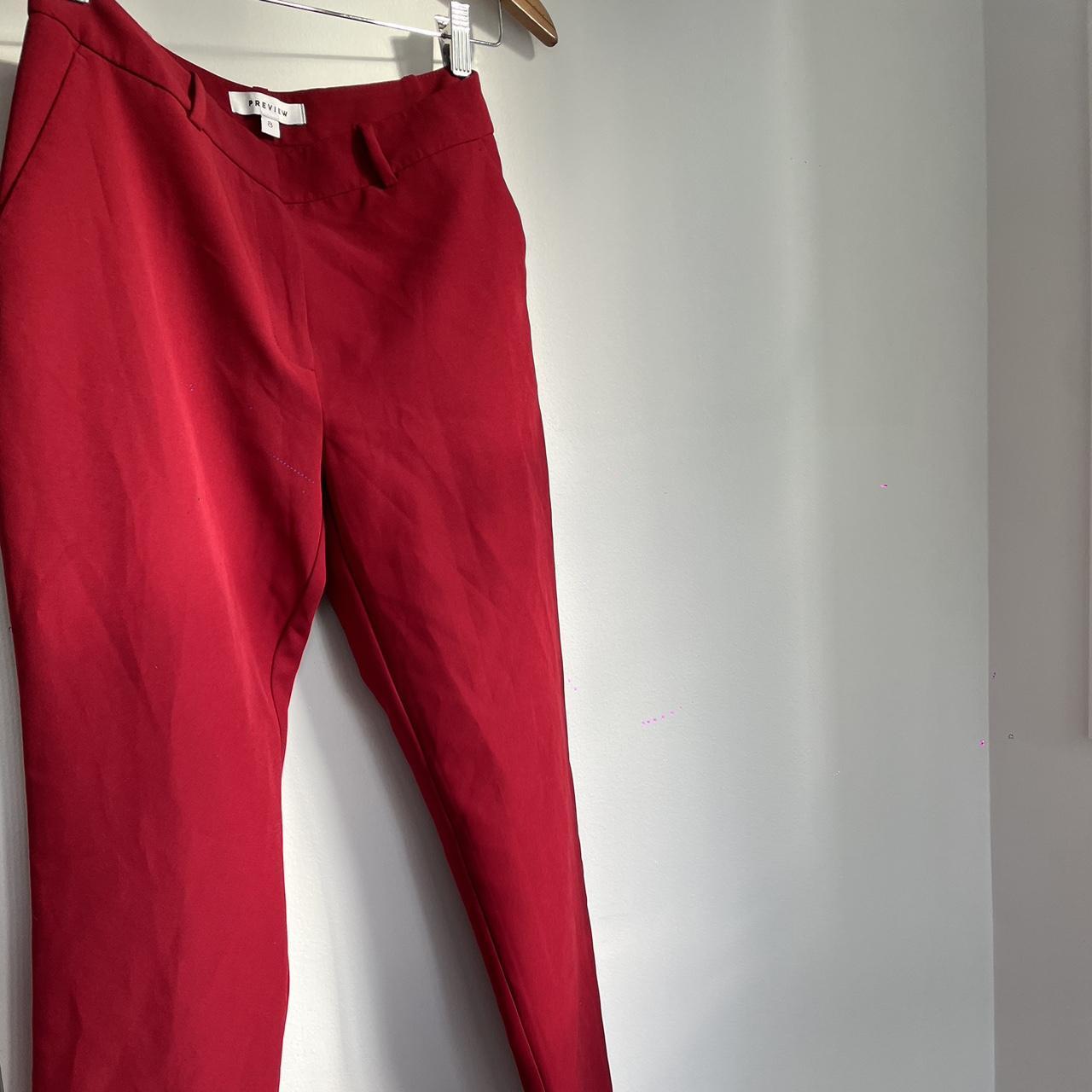 Selling red trousers in great condition - only worn... - Depop