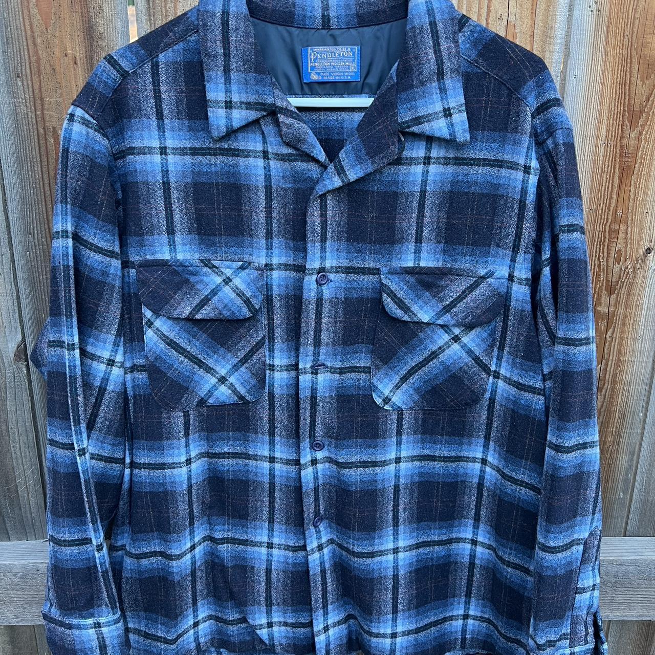 Pendleton Men's Blue Shirt | Depop