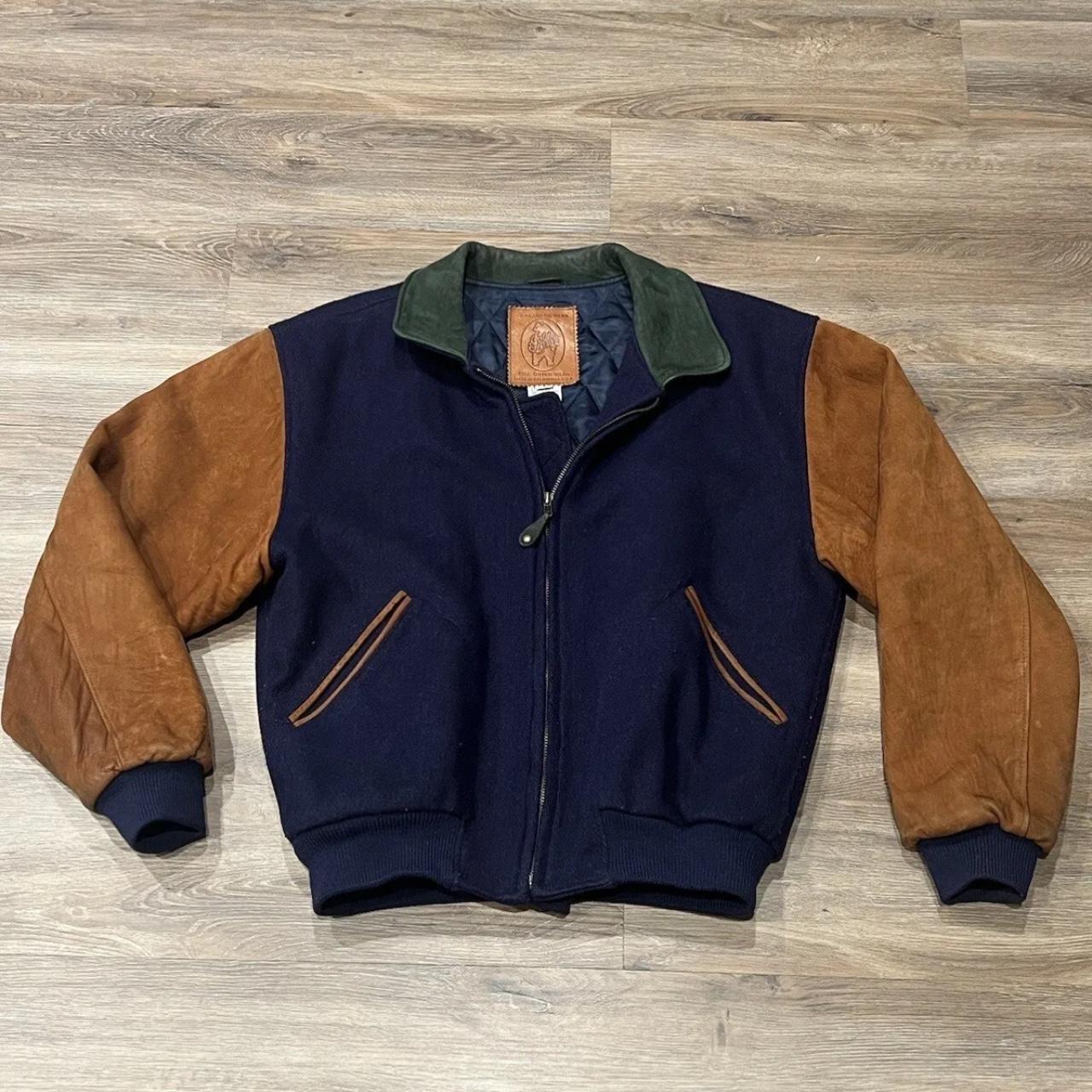 VTG 90s Golden Bear Varsity Jacket Wool Quilt Lined... - Depop