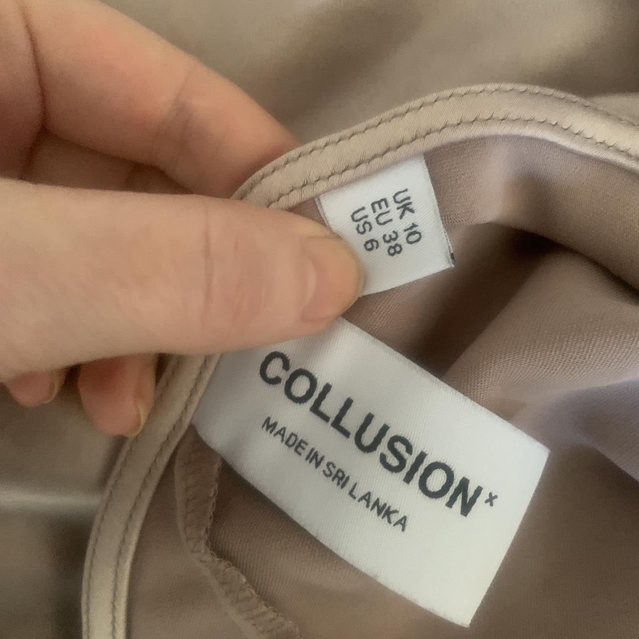 Ladies Satin Slip Dress Brand Collusion Size Depop