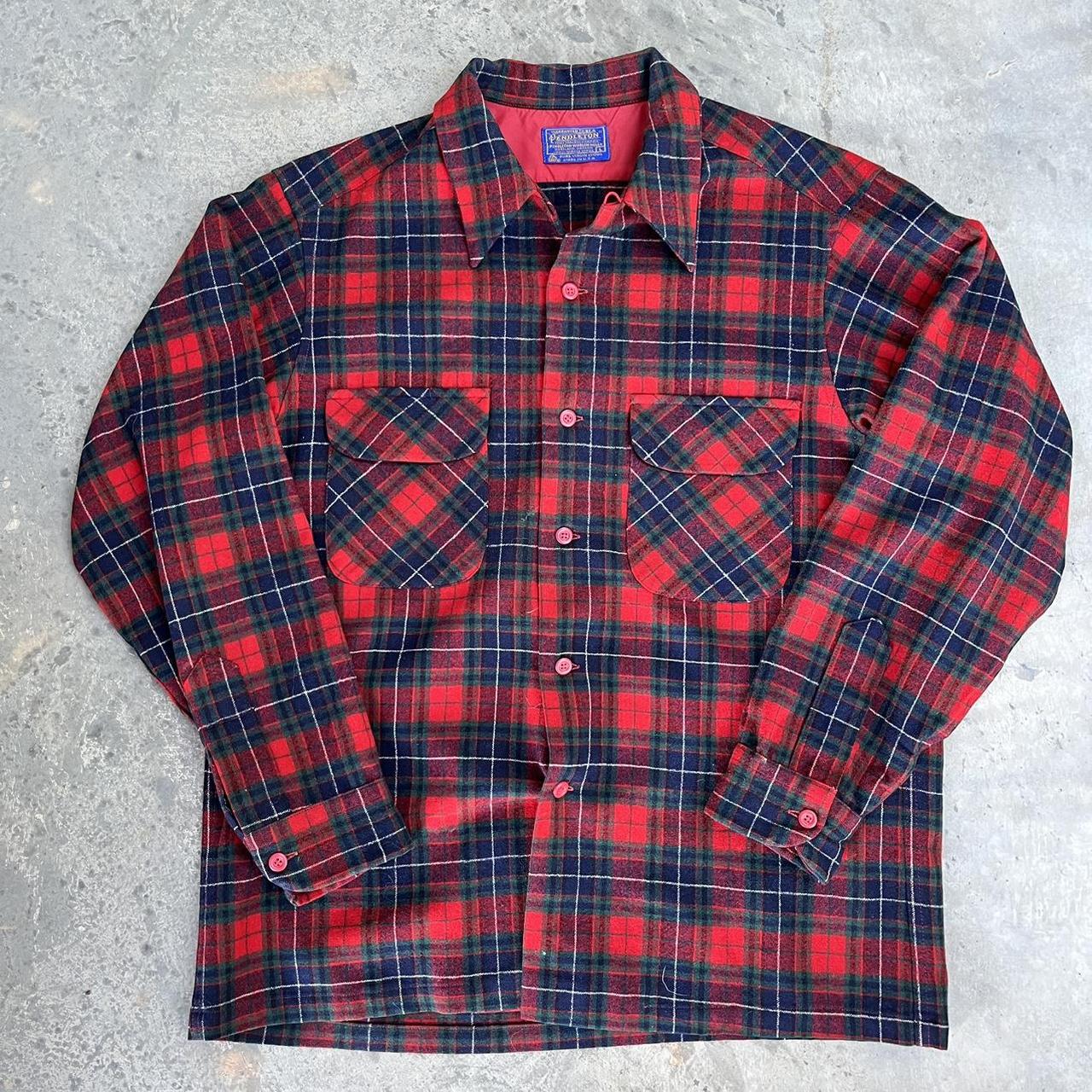 Vintage 90s Pendleton Wool Button Up Flannel Depop 0980