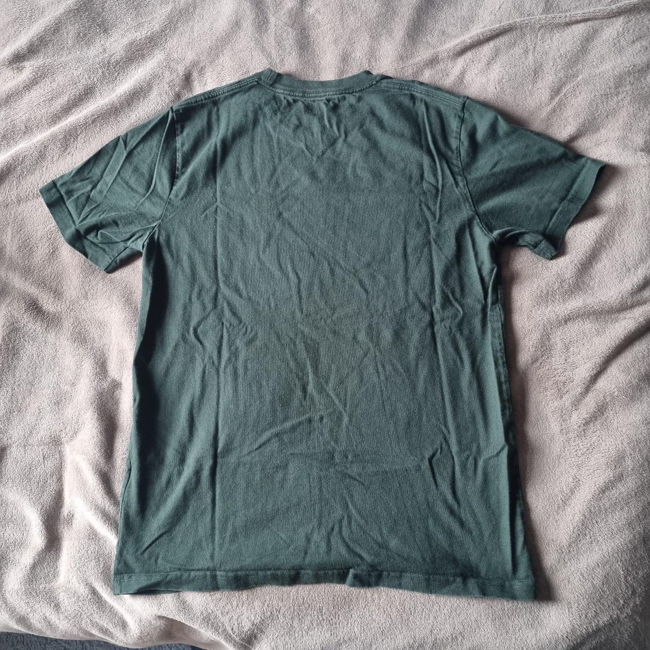 Carhartt WIP Men's Green and White T-shirt | Depop