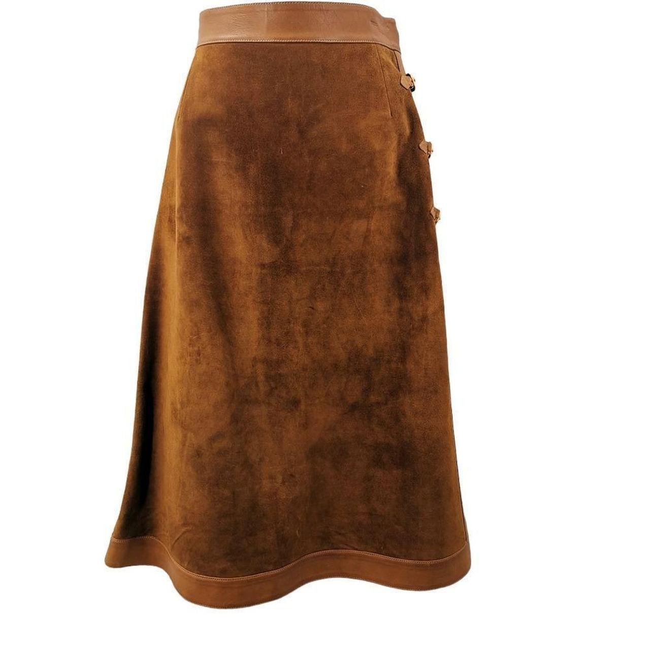 スカート GUCCI Brown suede skirt with Horsebit detail Suede skirt with Horsebit in Brown Ready-to-wear | GUCCI® SI