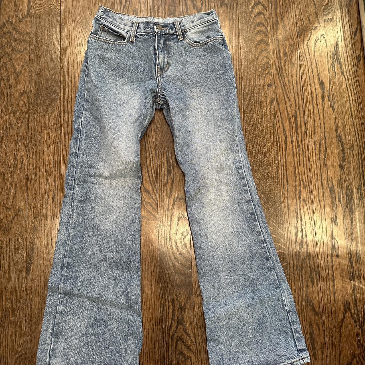 Brandy Melville Quinn jeans Low rise, flare Size... - Depop