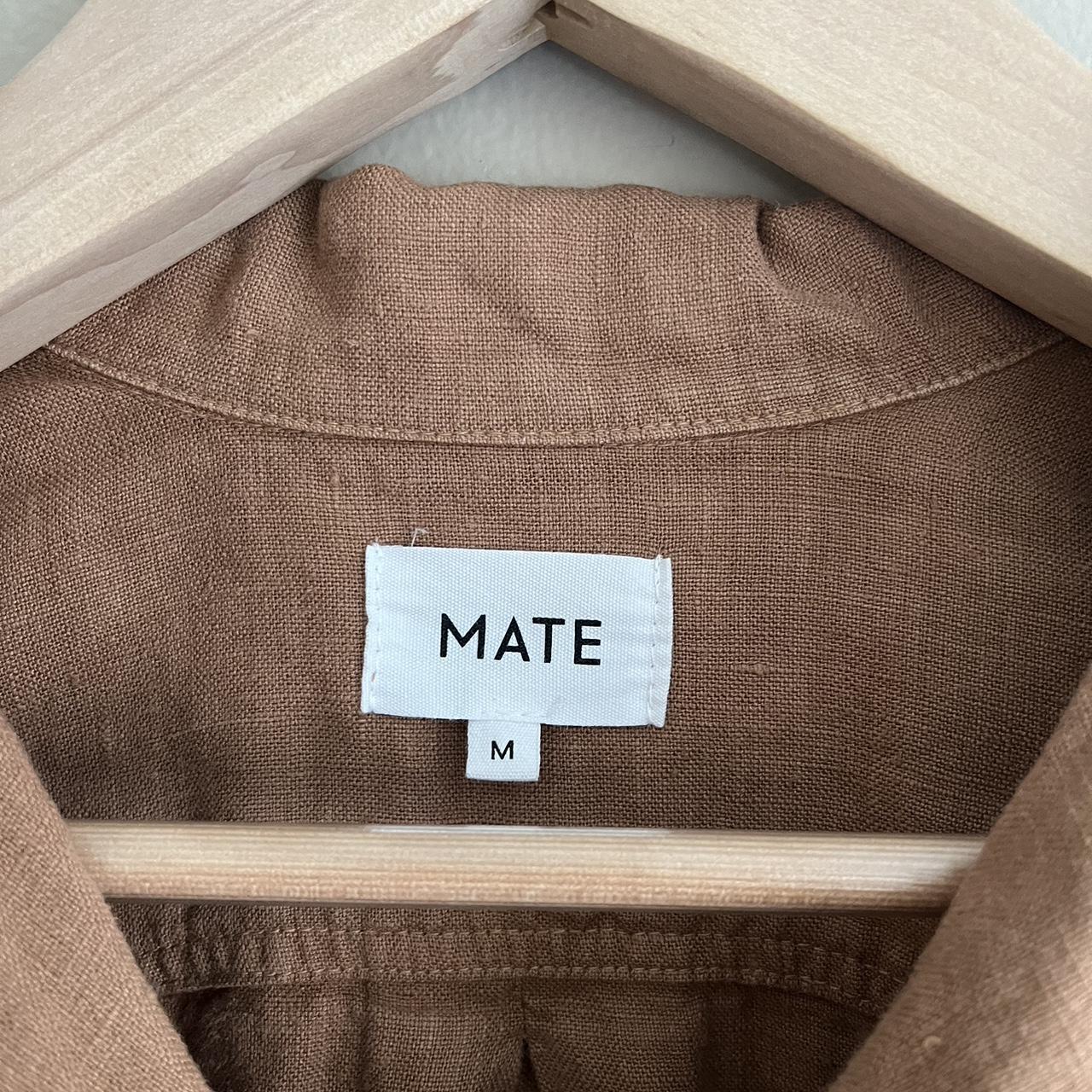 Mate the Label linen lounge shirt in Sedona (tan /... Depop