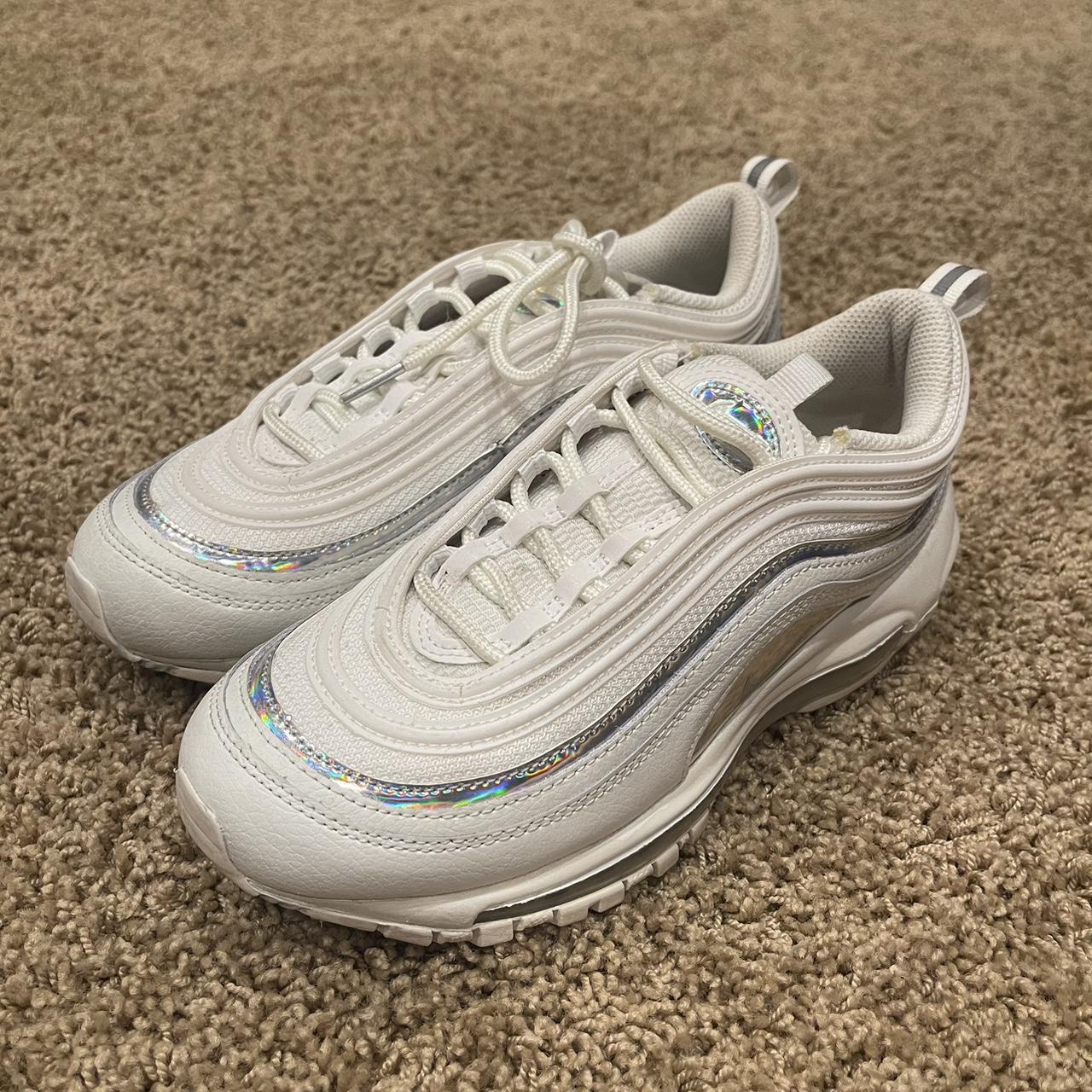 Air max 97 outlet white iridescent women's shoe