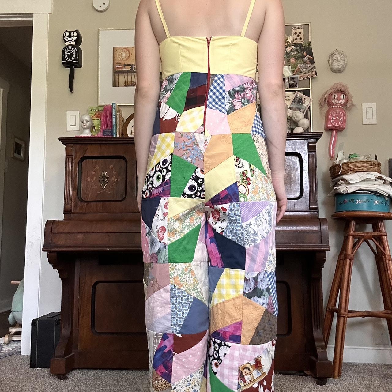 Women's Overalls - Multi - M – Unique patchwork p… - image 5