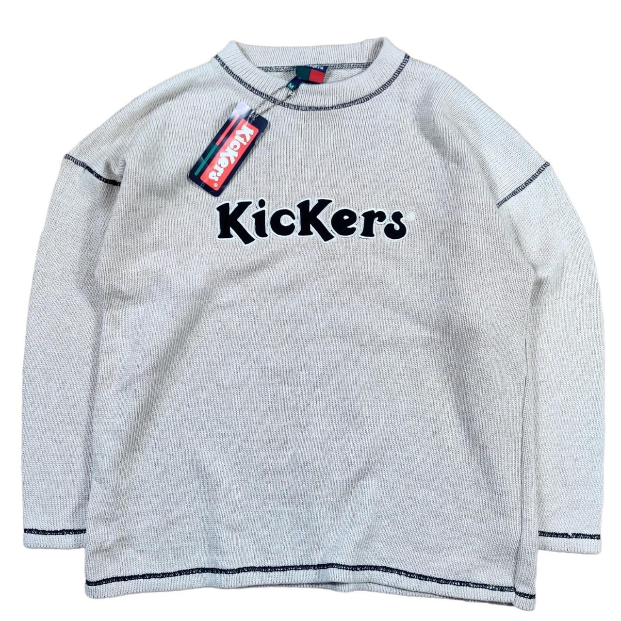 Kickers Men's Cream and Black Sweatshirt Depop