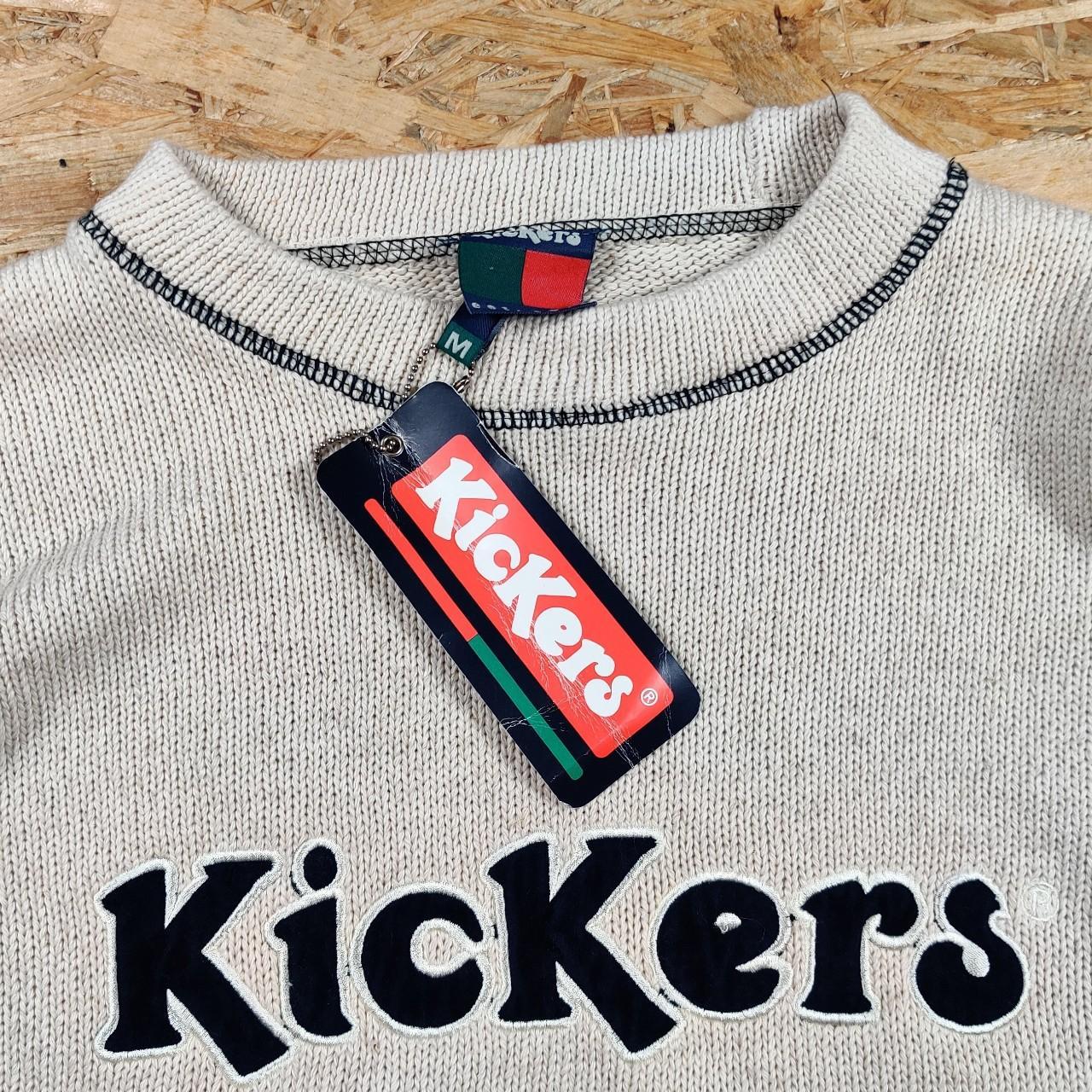 Kickers Men's Cream and Black Sweatshirt Depop
