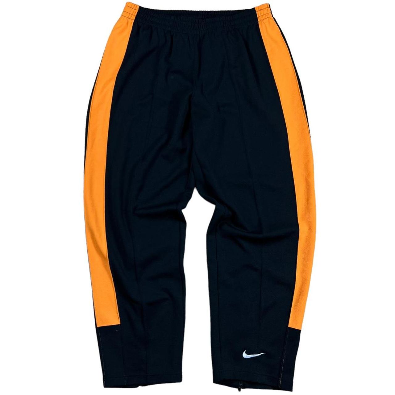 Nike Men's Black and Orange Joggers-tracksuits | Depop