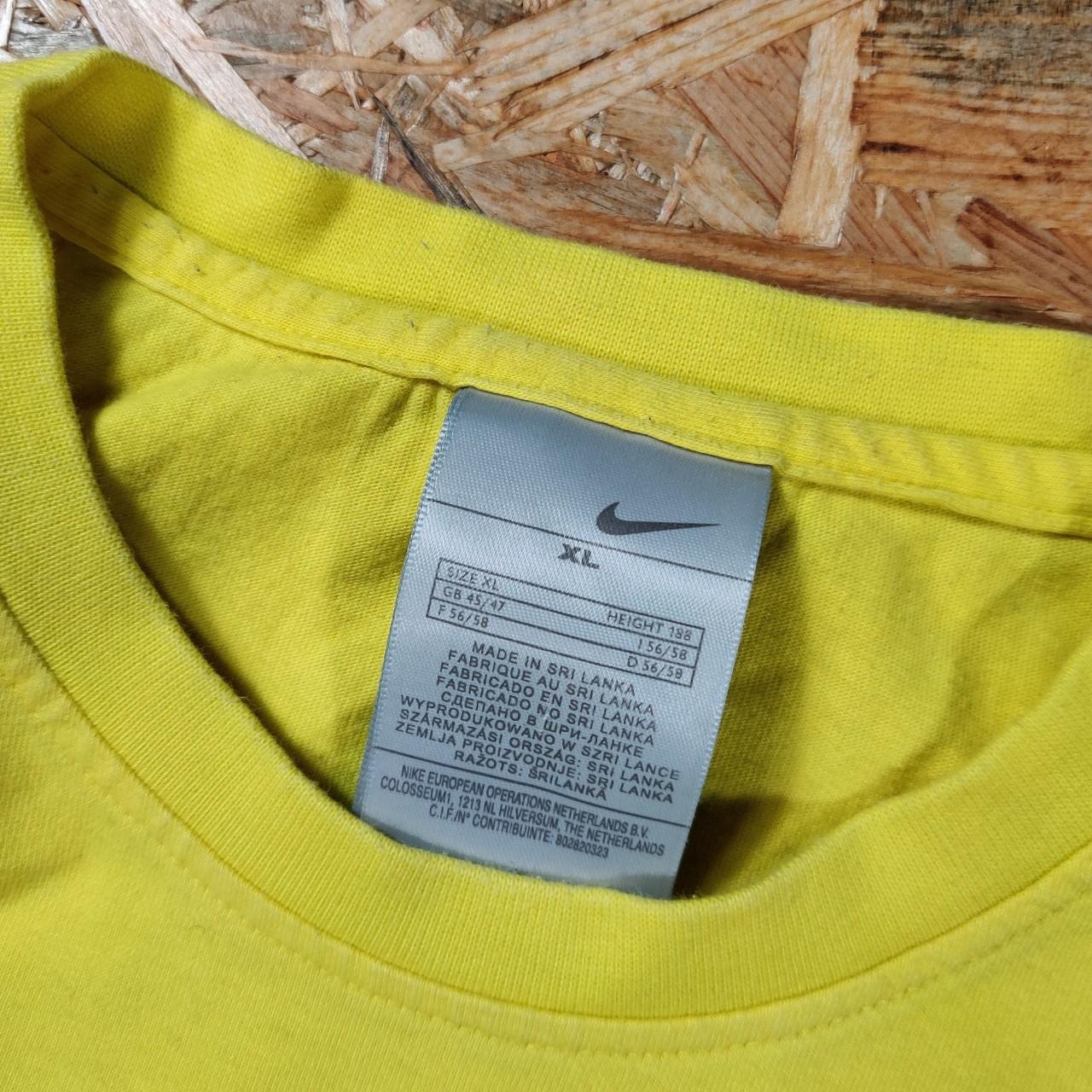 Nike Men's Yellow and Green T-shirt | Depop