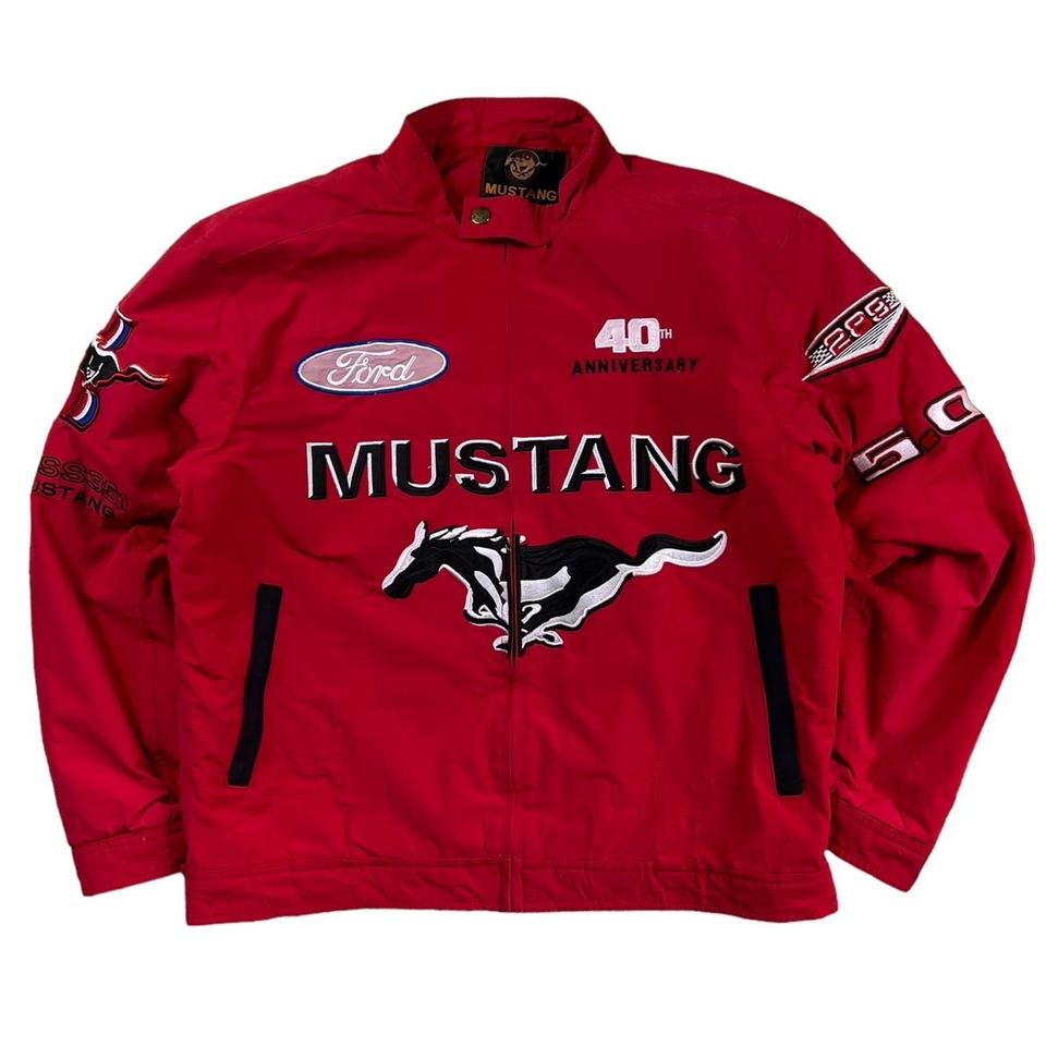 MUSTANG RACING JACKET NASCAR Y2K MOTORCYCLE 2000S - Depop