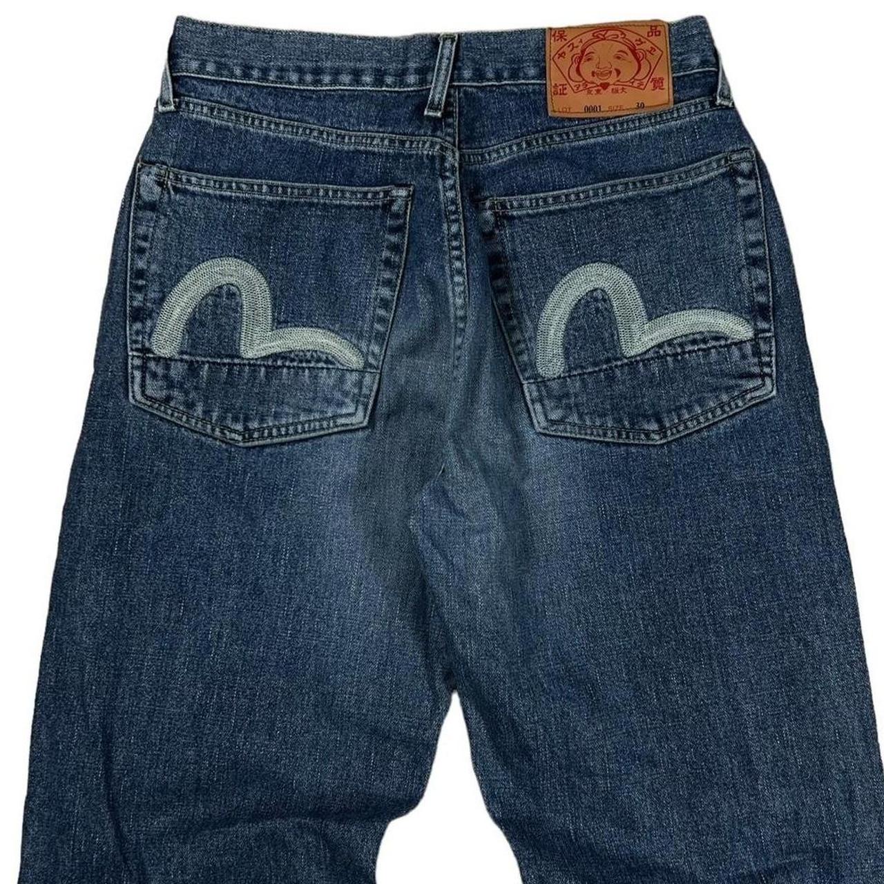 Evisu sewing denim half pants 00s y2k