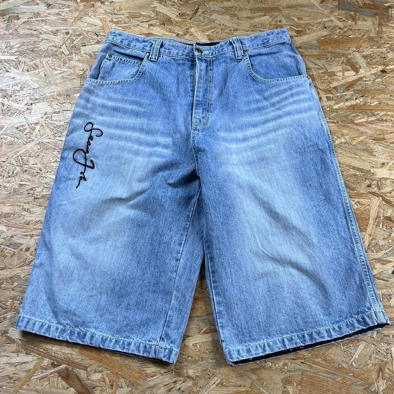 SEAN JOHN BAGGY SHORTS DENIM JORTS Y2K SKATE HIP HOP | Depop