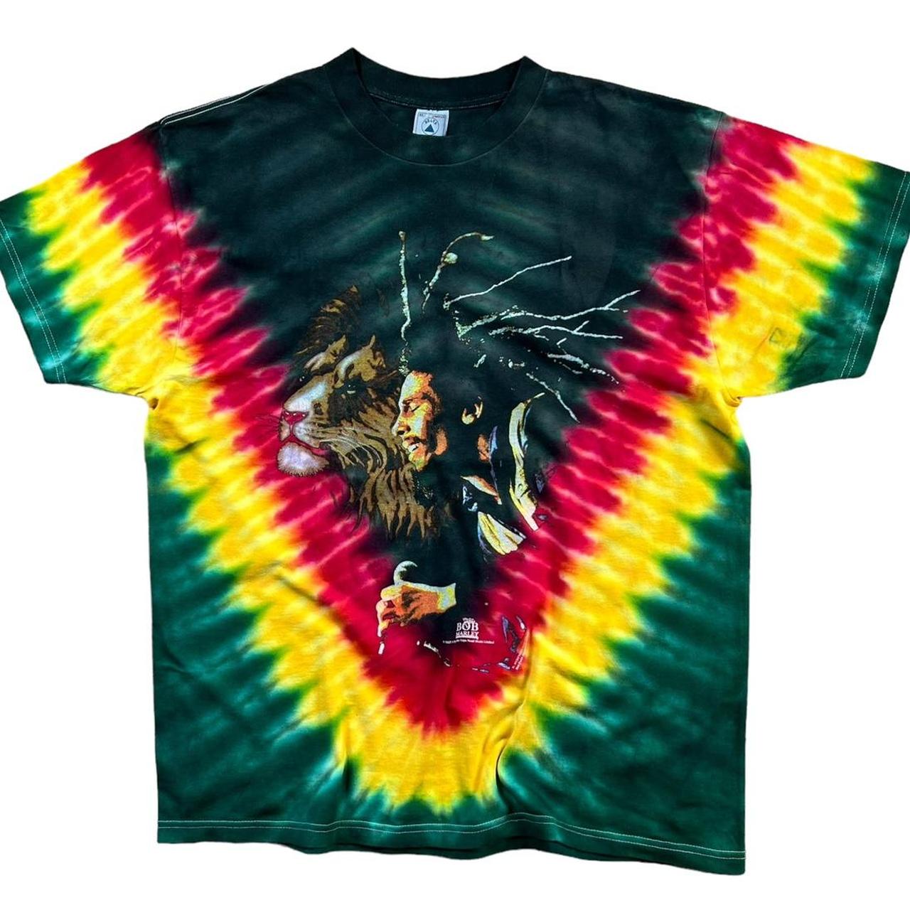 BOB MARLEY 1997 VINTAGE T-SHIRT TIE DYE 50TH...